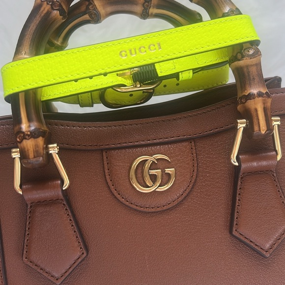 🆕💯% Auth GUCCI DIANA MINI TOTE BAG - Brown Leather 🍂 - Picture 3 of 14